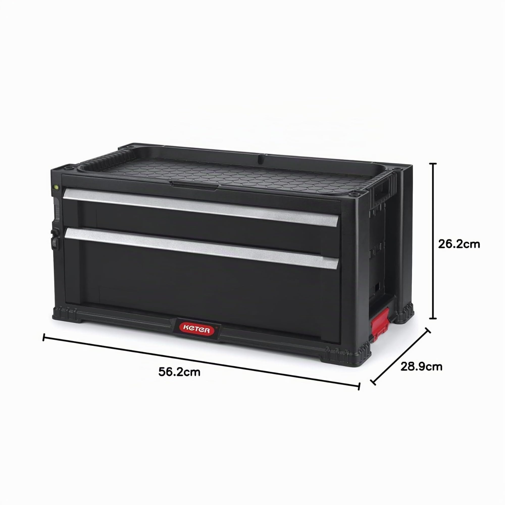 Keter - Cassetta Porta Attrezzi con 2 Cassetti 56.2 x 28.9 x 26.2 cm