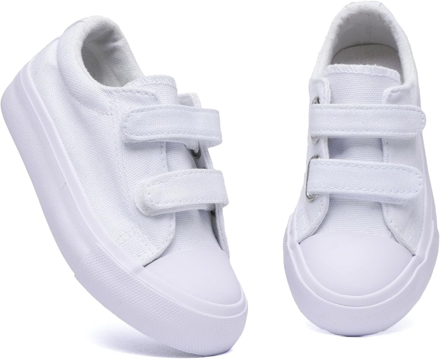 Toddler Sneakers Canvas Shoes for Boys & Girls 12 Little Kid White USED