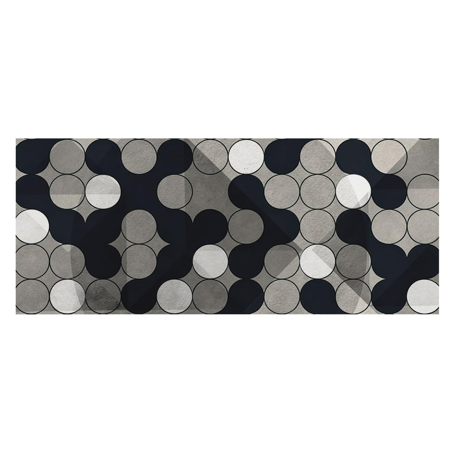 Papel pintado textil no tejido de 250x104 cm con diseño de círculos geométricos para pared