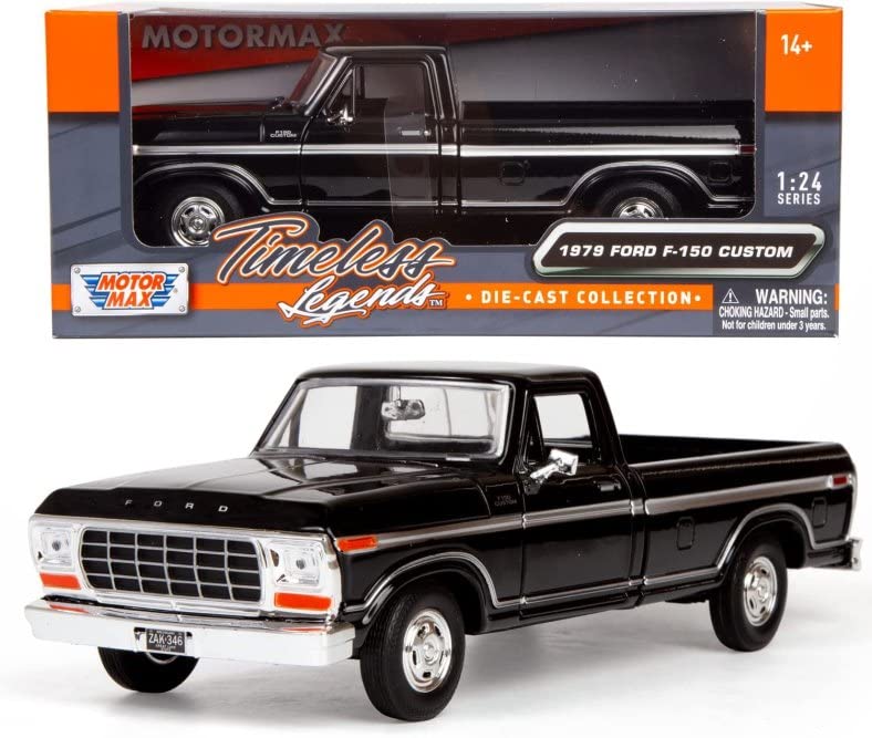 Motor Max 1978 Ford Bronco Custom 1:24 Modelo Negro miniatura 1