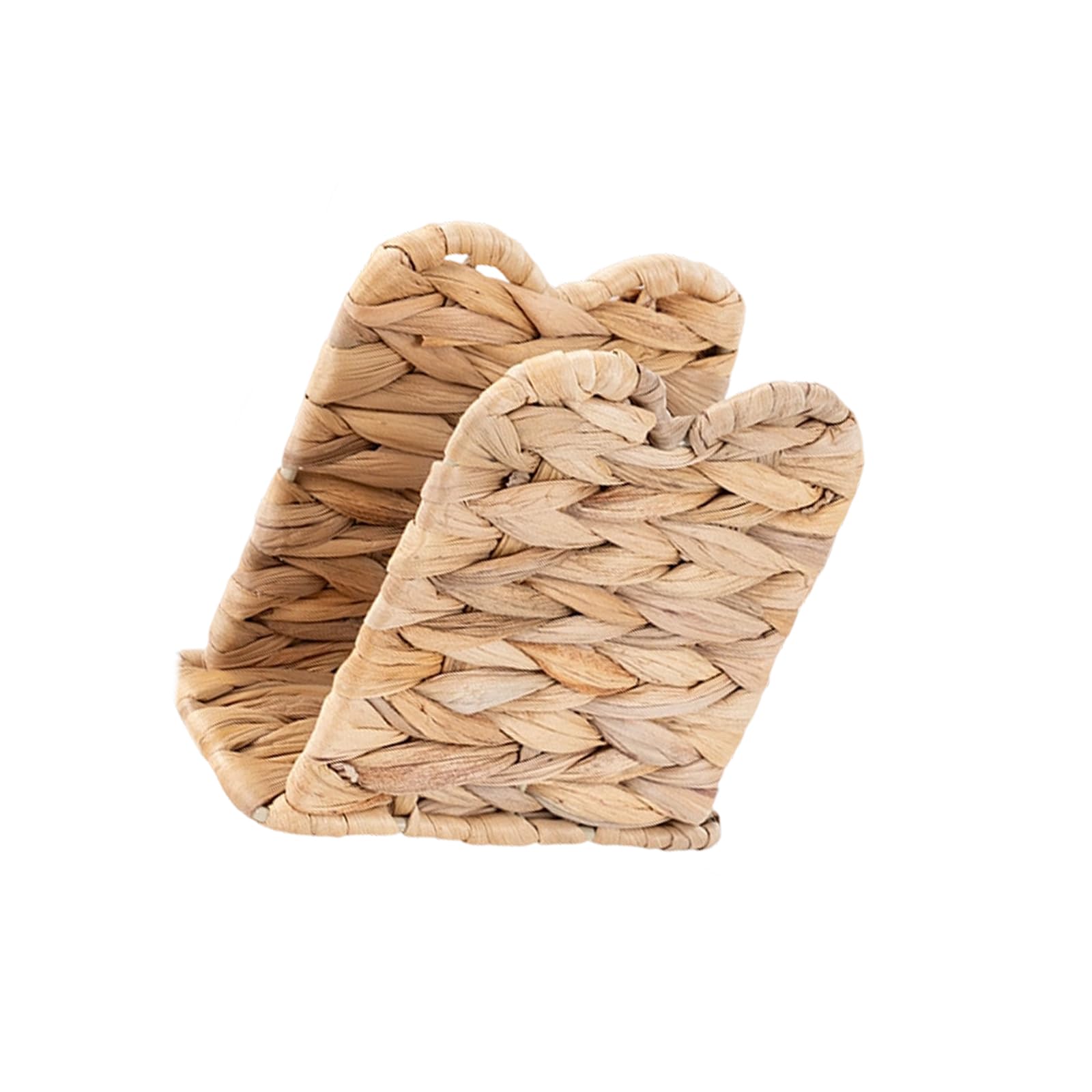 Tsophreniq Artistic Grass Weave Napkin Holder for Dining Table Standing Tissue Dispenser Water Hyacinth Tissue Box