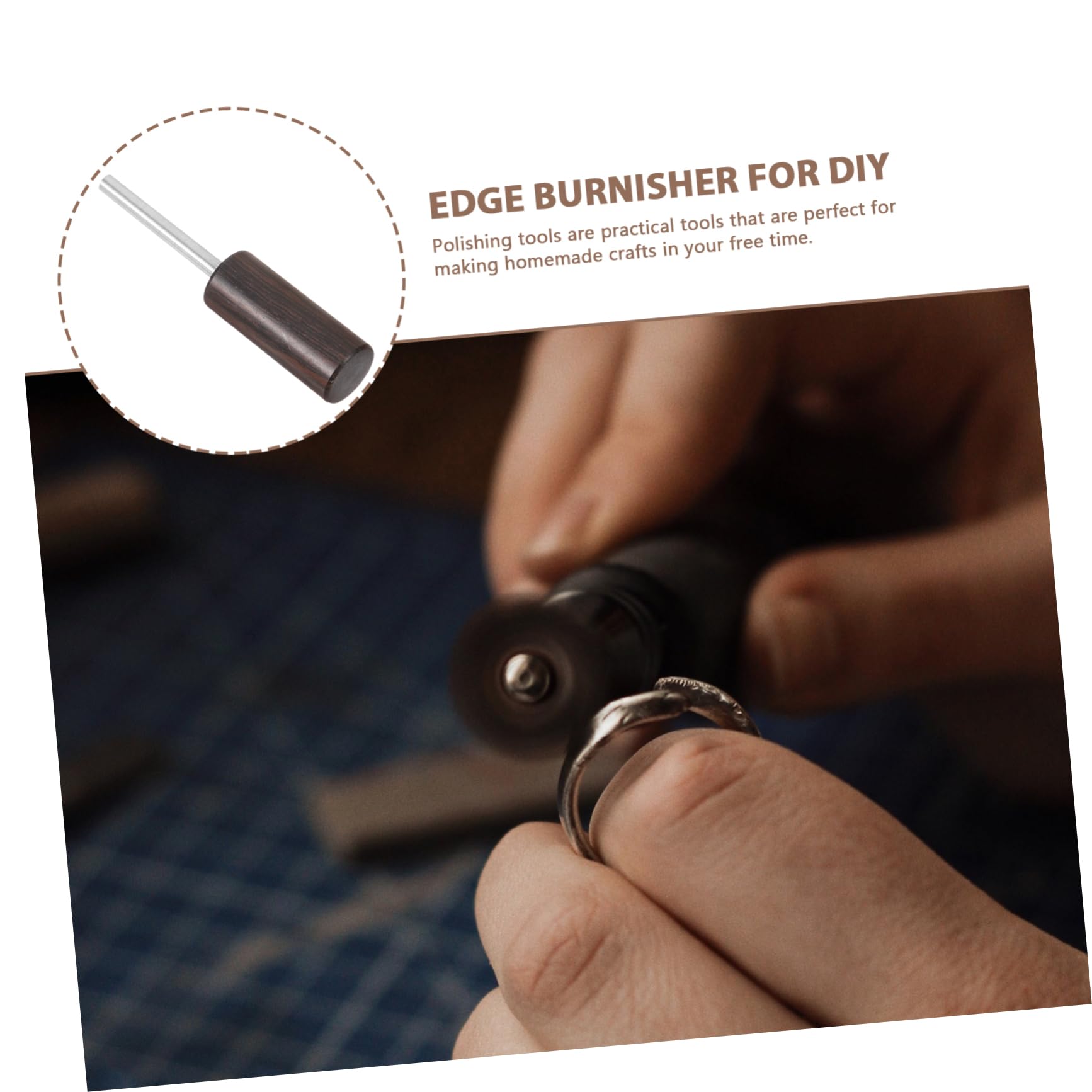 ERINGOGO Burnishing Tool for DIY Electric Grinding Head Leather Burnisher Edge Burnisher Pointed Tip Craft Tool Easy to Operate
