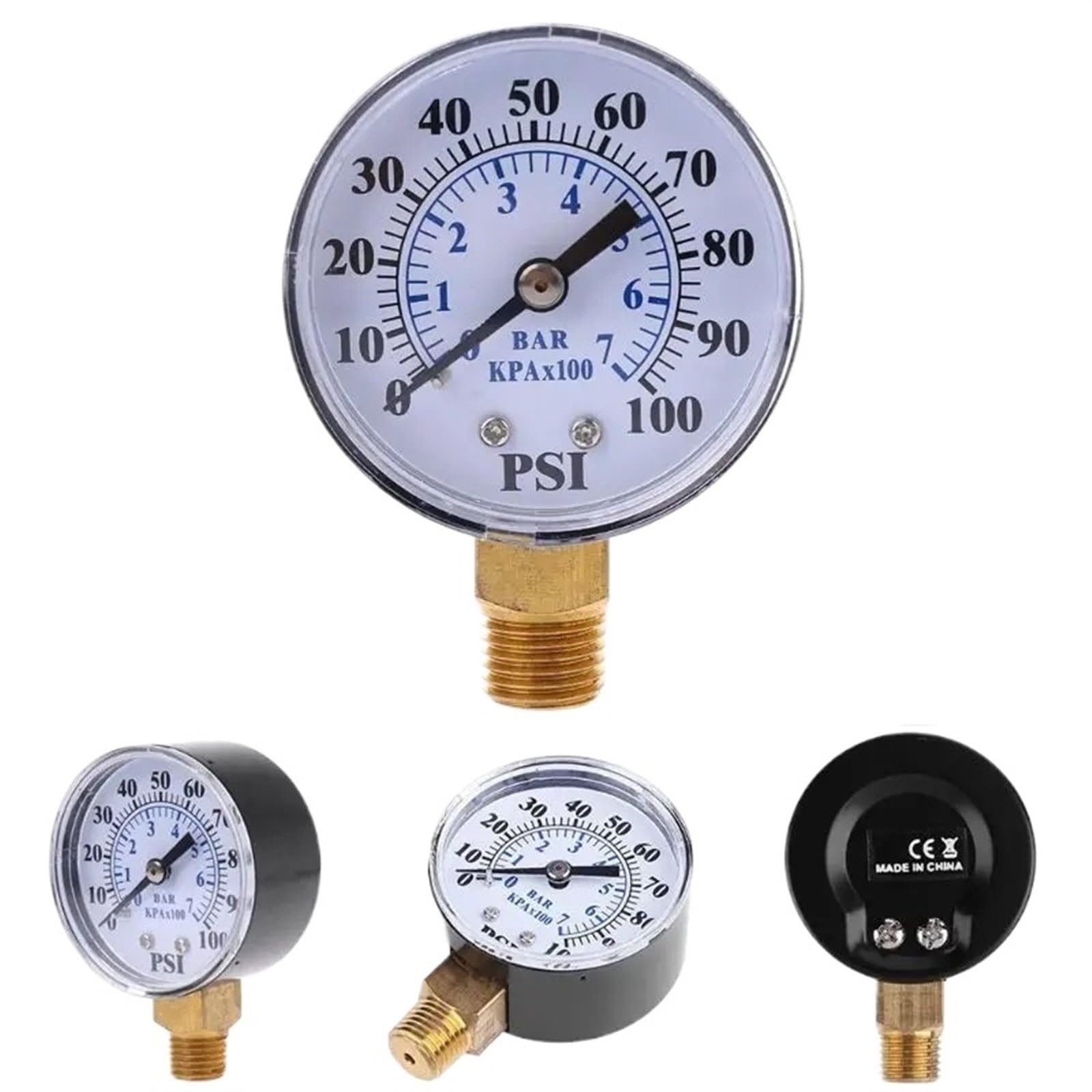 Manomètre de pression de haute précision pour surveiller l'air et l'eau 1/4 NPT - 5