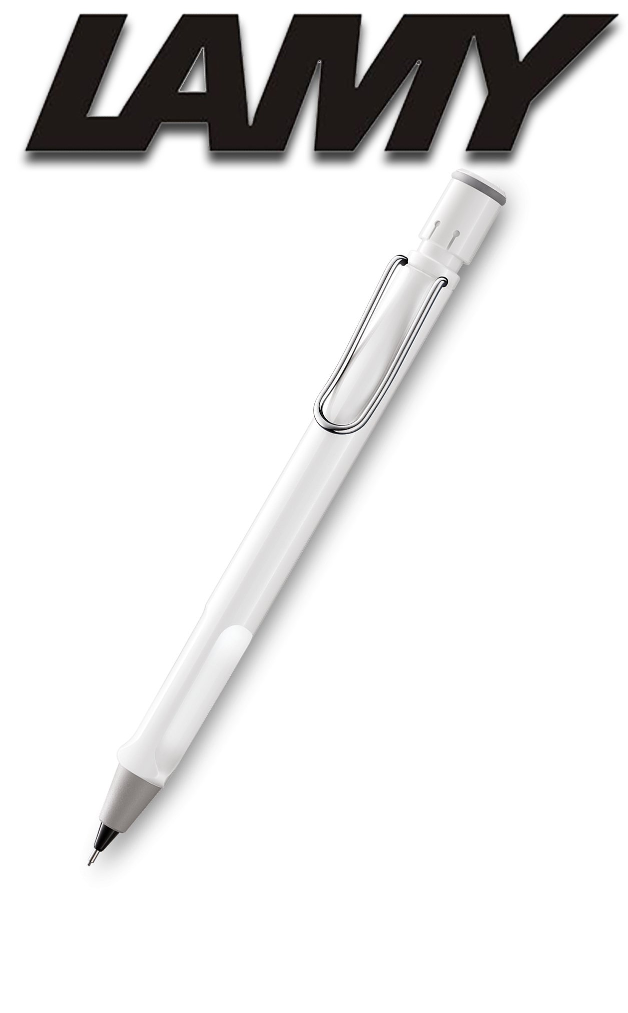Lamy Safari Set [Füller + Kugelschreiber + Tintenroller + Bleistift] (inkl. Ersatzminen + Patronen, Weiß - White)
