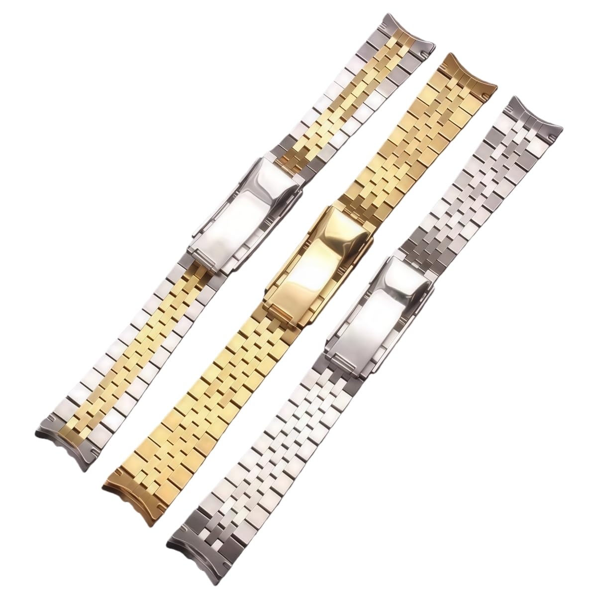 Cinturino Orologio Acciaio Inossidabile Jubilee Metallo Ricambio 21mm Attacco Curvo Maglie Banda per Rolex GMT-Master