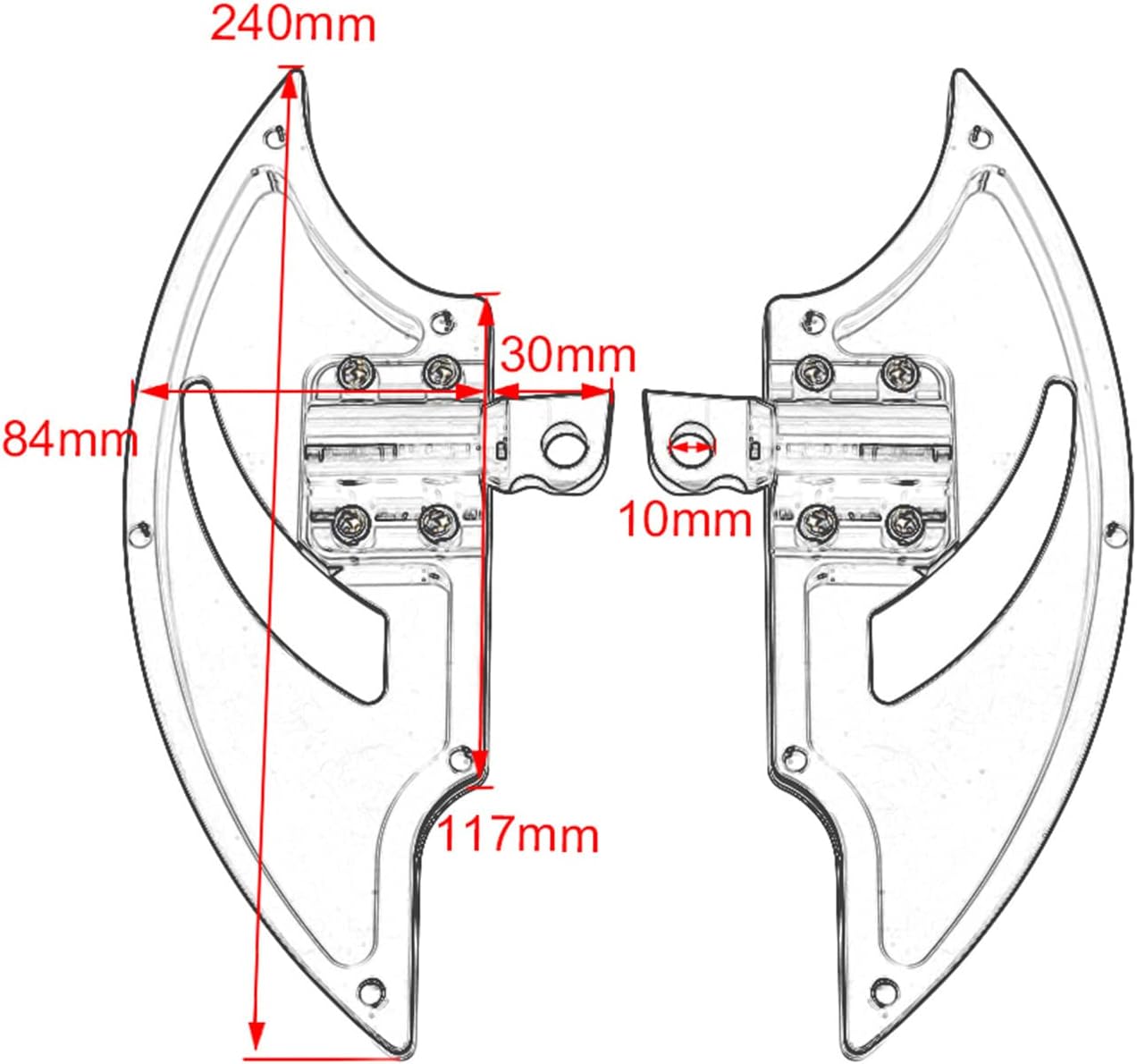 CNC Motorcycle Floorboards Foot Rest Pegs For Harley Sportster 883 1200 XL Touring Electra Glide Road King Dyna, Chrome