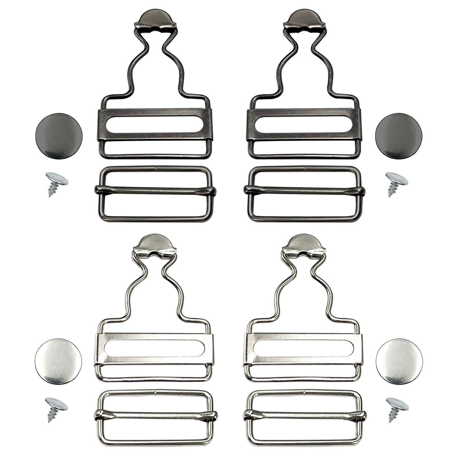 EOWVISN 4 Pieces Of Metal Strap Buckle, Webbing Fixing Buckle, Strap Adjustment Buckle, Clothing Accessories, Strap Buckle Replacement.