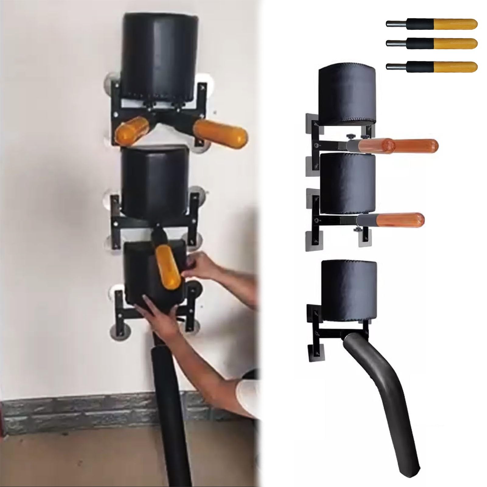 Manichino Wing Chun Con Braccia A Molla - Allenamento Portatile Per Kung Fu - Foto 12