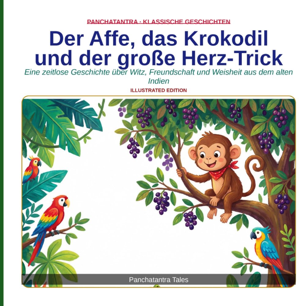 Der Affe, das Krokodil und der große Herz-Trick: Eine zeitlose Geschichte über Witz, Freundschaft und Weisheit aus dem alten Indien (Panchatantra Tales: Timeless Wisdom for Modern Kids)