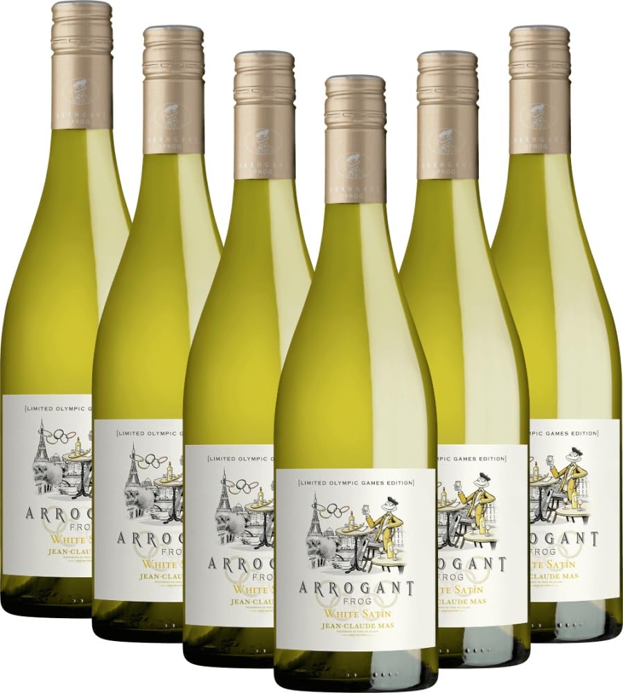 White Satin Olympic Edition Arrogant Frog Weißwein 6 x 0,75l VINELLO - 6 x Weinpaket inkl. kostenlosem VINELLO.weinausgießer