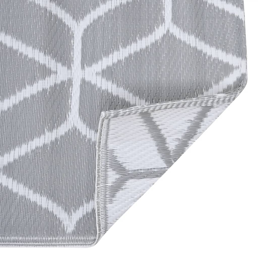 vidaXL Tapis d'Extérieur Tapis d'Entrée Tapis Décoratif Salon Salle de Séjour Balcon Patio Terrasse Maison Intérieur Gris 80x150 cm PP