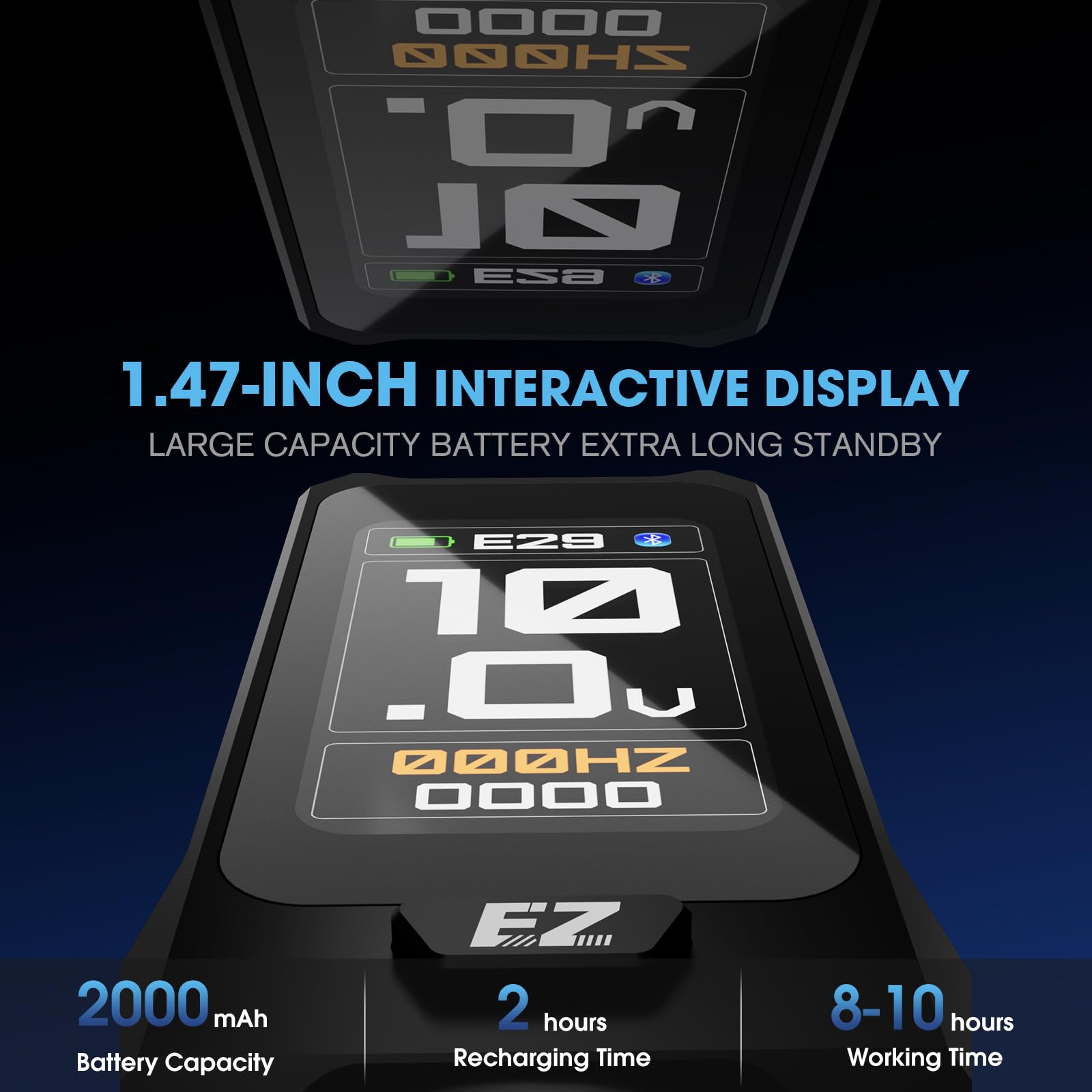 EZ P3 Pro Touch Maquina de Tatuar, Gran Pantalla Táctil Maquina Tatuar Inalambrica con 6 Carreras Ajustables 2,0-4,2mm, 2 OLED Fuente de Alimentación de 2.000 mAh Batería Adicional