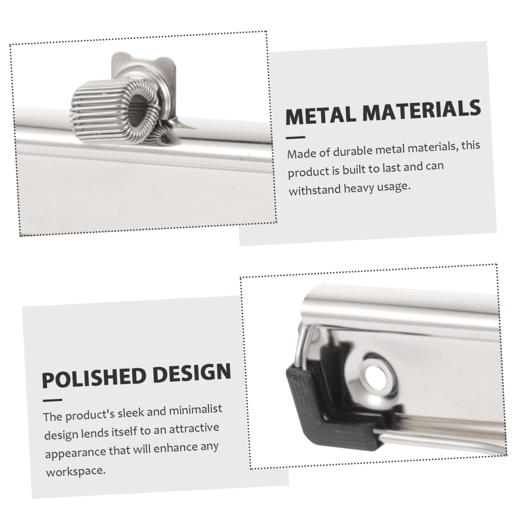 Holibanna 5 pezzi Clip per Appunti in Metallo Portablocco Resistente e Durevole per Documenti Fermacarte Versatile per Ufficio e Casa Design Elegante e Funzionale