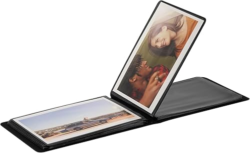Miniatura 9 de Álbum de fotos pequeño de 4 x 6 con capacidad para 29 imágenes, ranuras horizontales para fotos, cartera portátil para boda, aniversario, bebé,