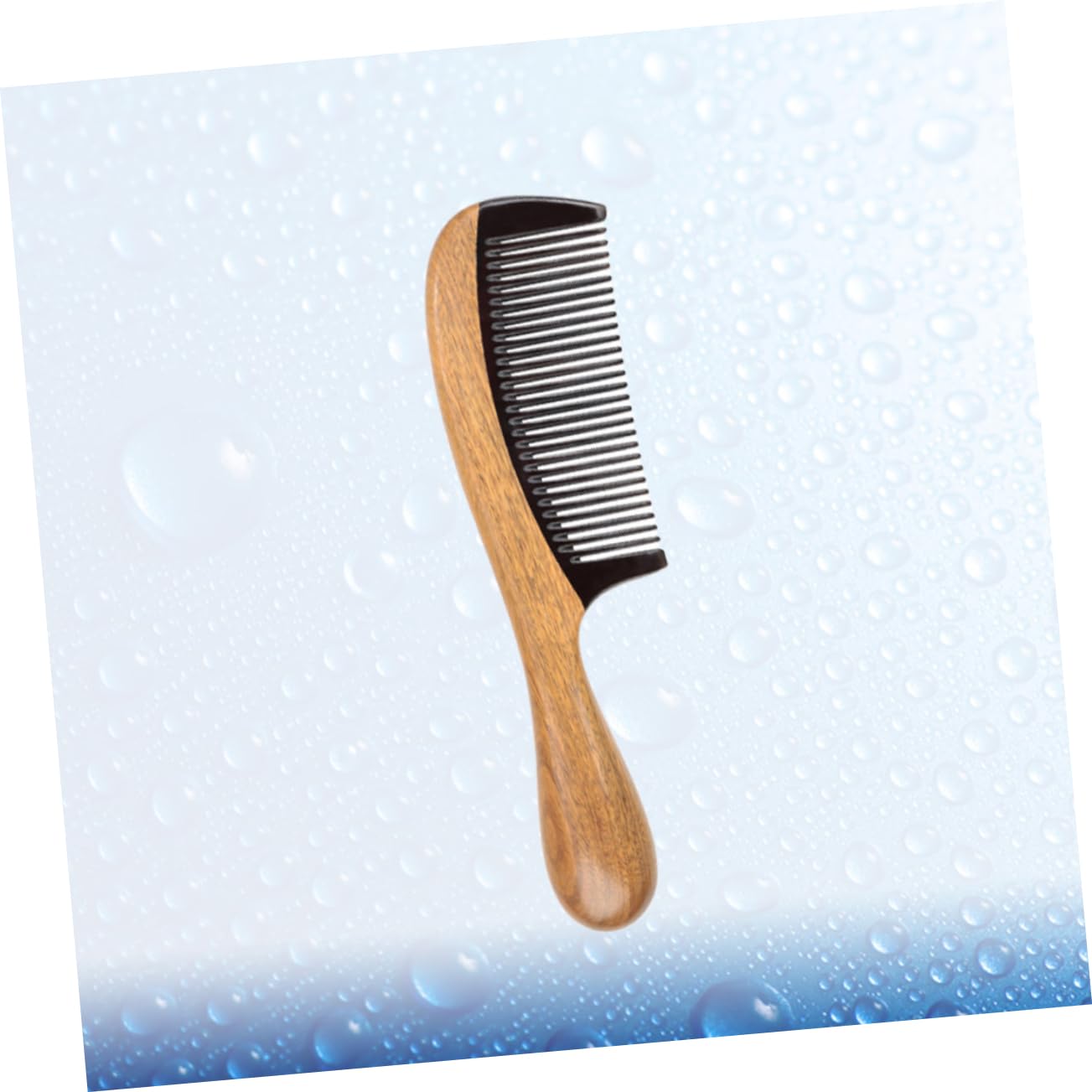 Didiseaon Peine De Masaje Mango Redondo Antiestático Peine De Sándalo Cuerno Para El Cabello