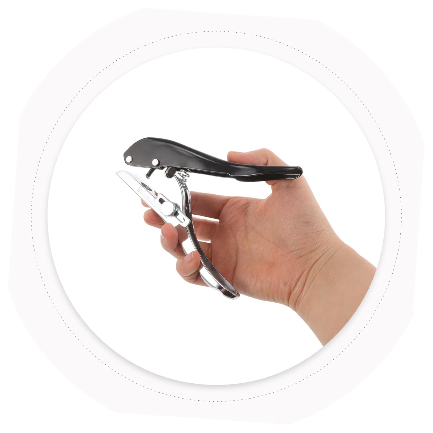 DOITOOL Manual Hole Punch Pliers Single Hole Puncher for Crafts Woodworking Edge Banding Portable Handheld Punch Tool for Screw Cover Plastic