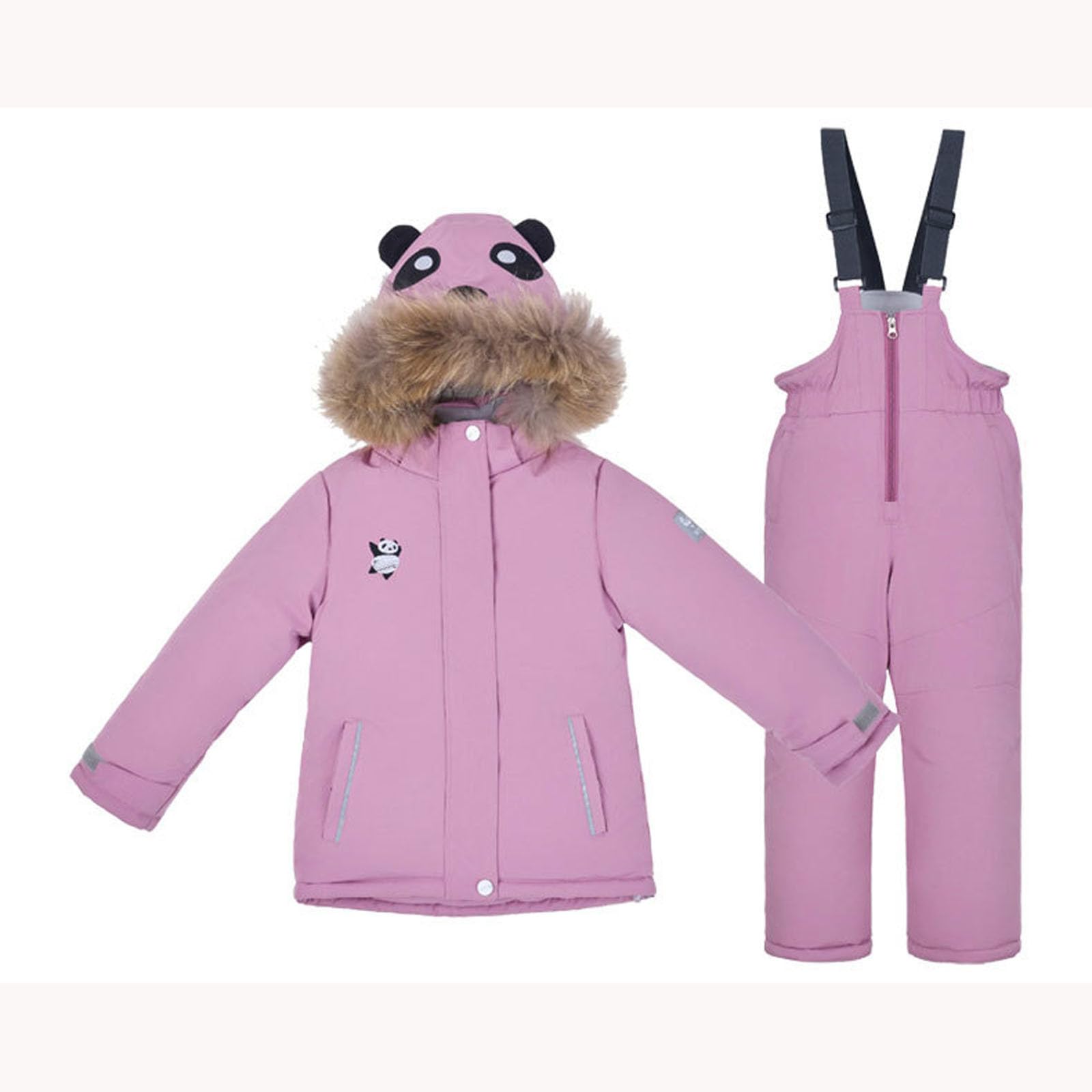 Kinder-Schneeanzug, Winddicht, isoliert, Winter-Skijacke und -Hose, Outfit für Jungen und Mädchen, Outdoor-Aktivitäten bei kaltem Wetter