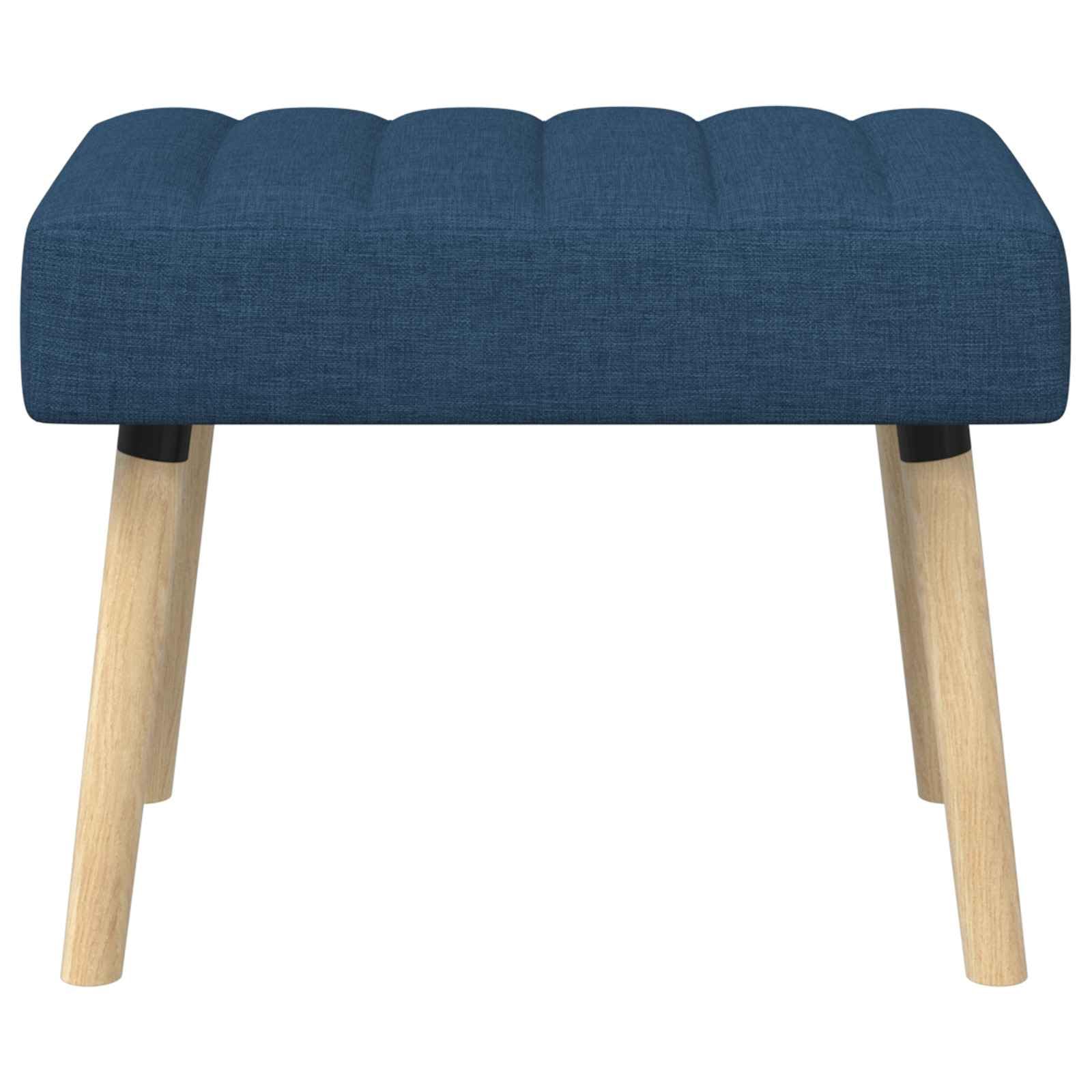 vidaXL Kanaal-geplooide bank Blauw 60 x 40 x 45 cm Stof