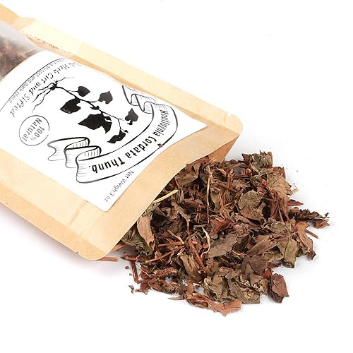 Miniatura 3 de EidolonGreen Hierba medicinal de China Houttuynia Cordata Tea, (DokudamiYuxingcao) Hierbas chinas 100% hojas sueltas secas recién cosechadas 3 onzas