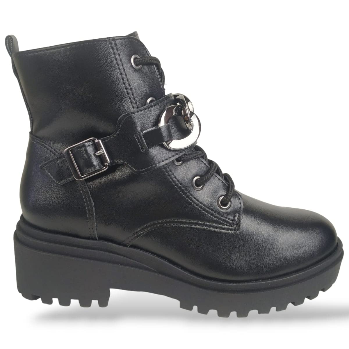 Bota Coturno Feminino Via Marte Preto Tratorado Com Fivela Tamanho:35;Cor:Preto em promoção! Veja a oferta e mais achadinhos de Botas 2 Hoje é o melhor dia para comprar Bota Coturno Feminino Via Marte Preto Tratorado Com Fivela Tamanho:35;Cor:Preto com aquele preço maroto! Promoção! Aproveite a oferta! 2