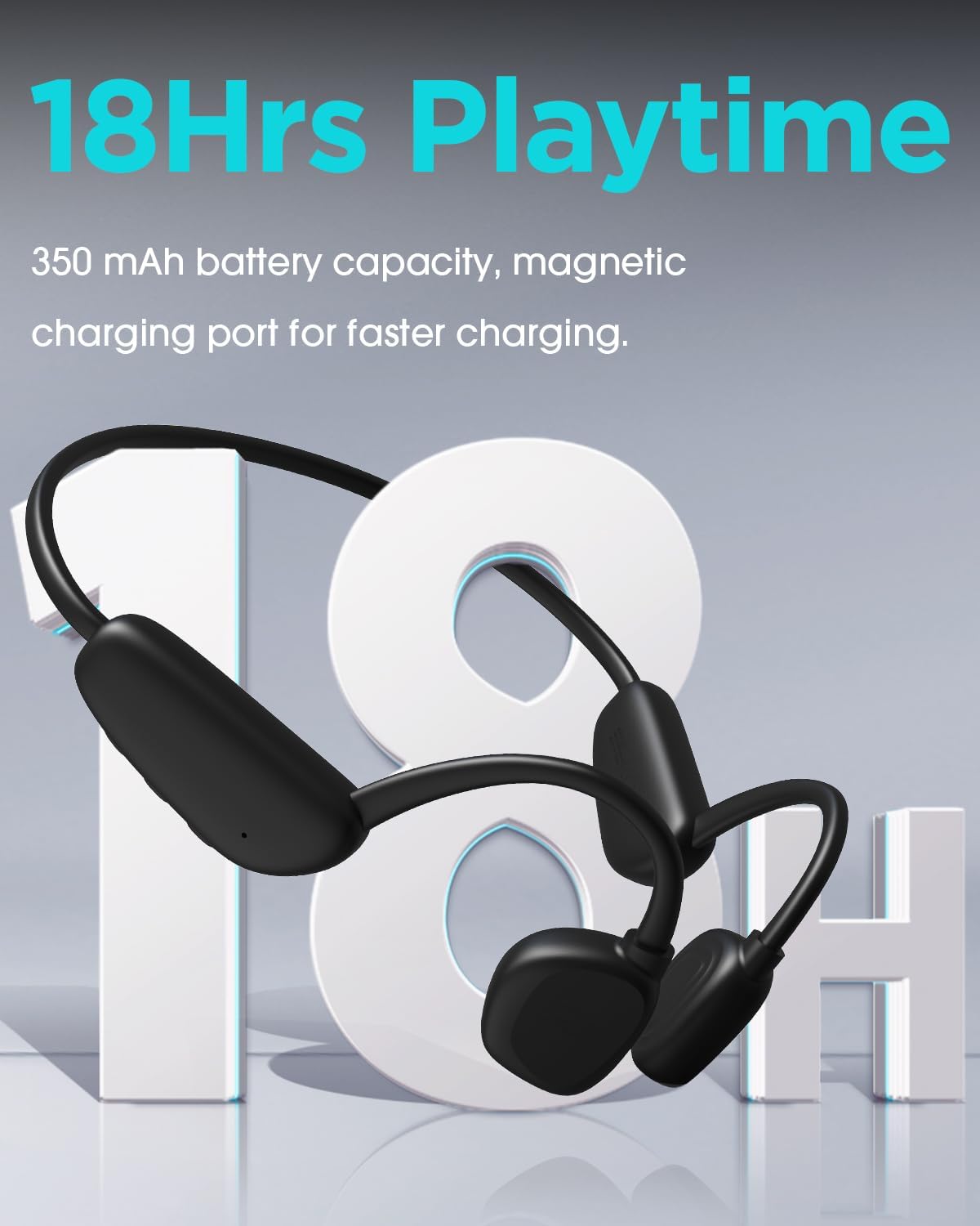 Close-up of Yintar X17 headphone controls: power, volume up, volume down