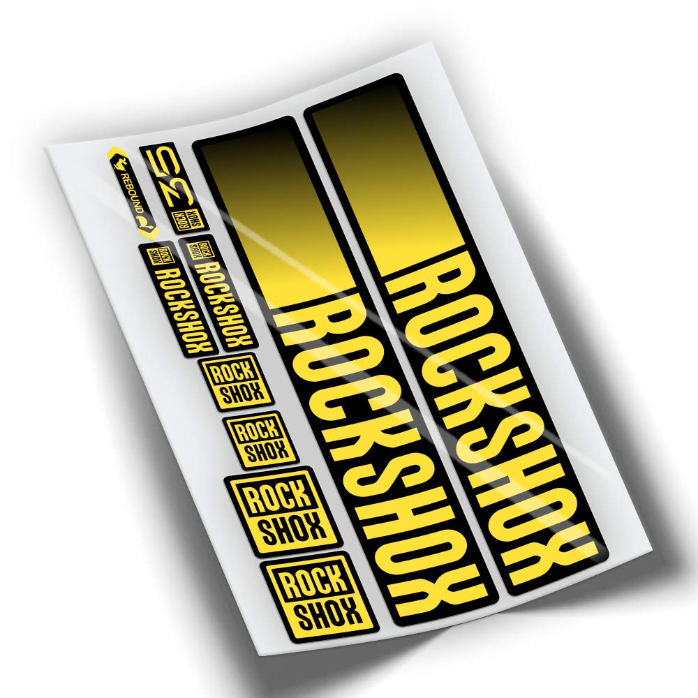 REF:VP444 Stickers Compatible with Rock-Shox 35 Fork 2021,2022 MTB, stickers, stickers, stickers, vinyls for mountain bikes. (YELLOW 025)