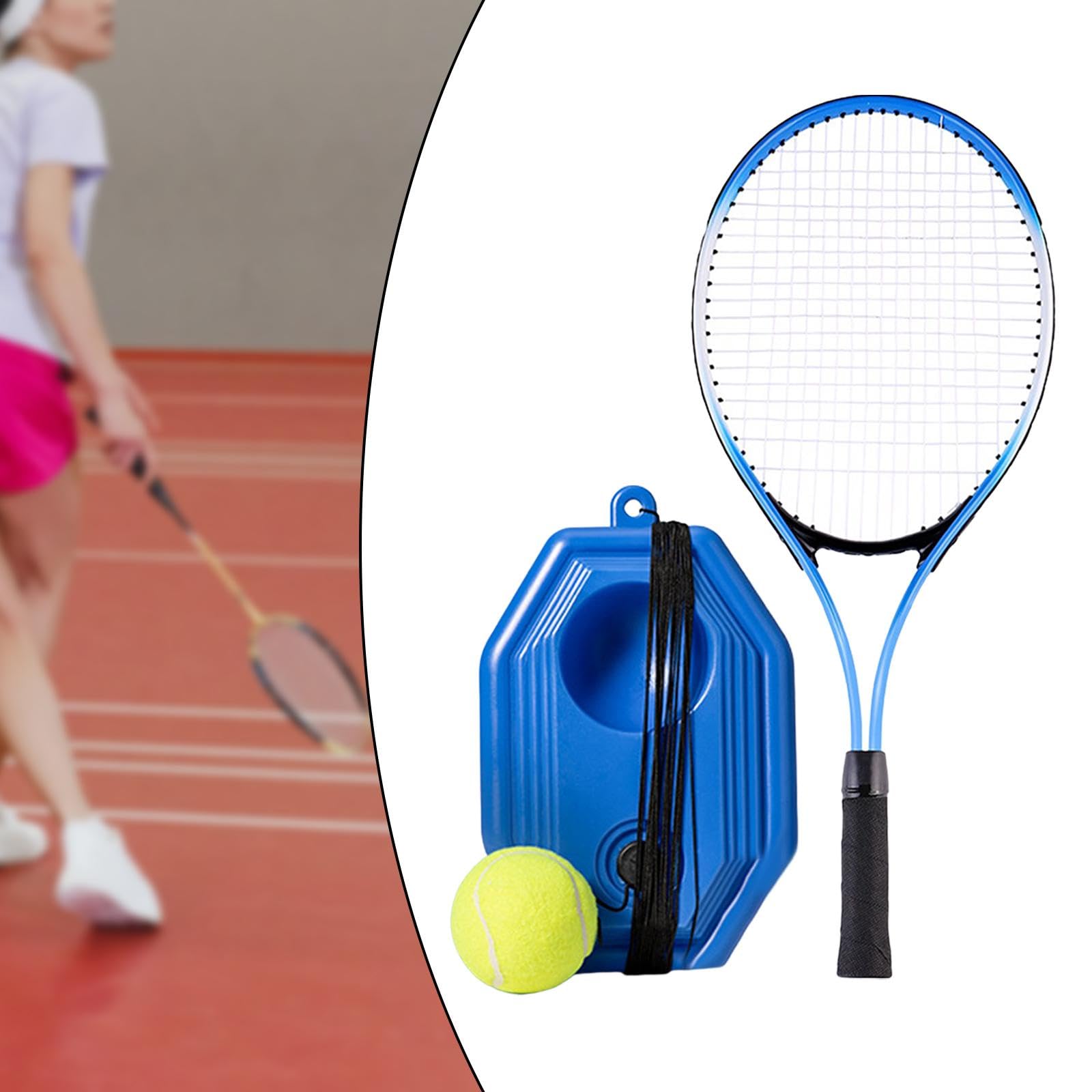 Generic 2 Pezzi Tennis Racket con Palline Elastiche per Allenamento Personale Attrezzatura Portatile per Pratica Singola Manico Antiscivolo in PE Resistente