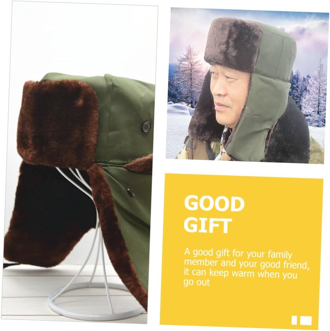 Didiseaon Winter Thicken Trapper Hat with Ear Protection, Outdoor Camo Warmth Cap for Hunting and Cold Weather