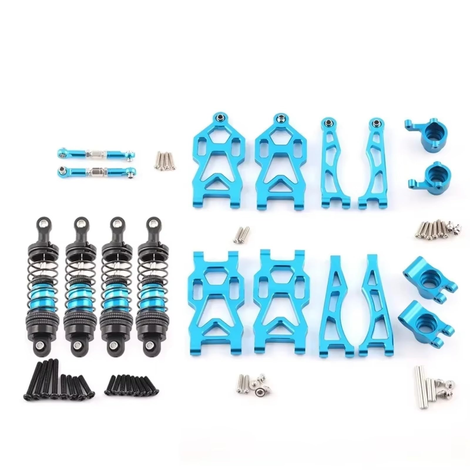Parts For SCY SG116 MAX SG116 PRO 1/16 Model Aluminum Alloy Upgrade Parts Kit RC Car Accessories Crawler Truck For Buggy(8 PCS-blue)