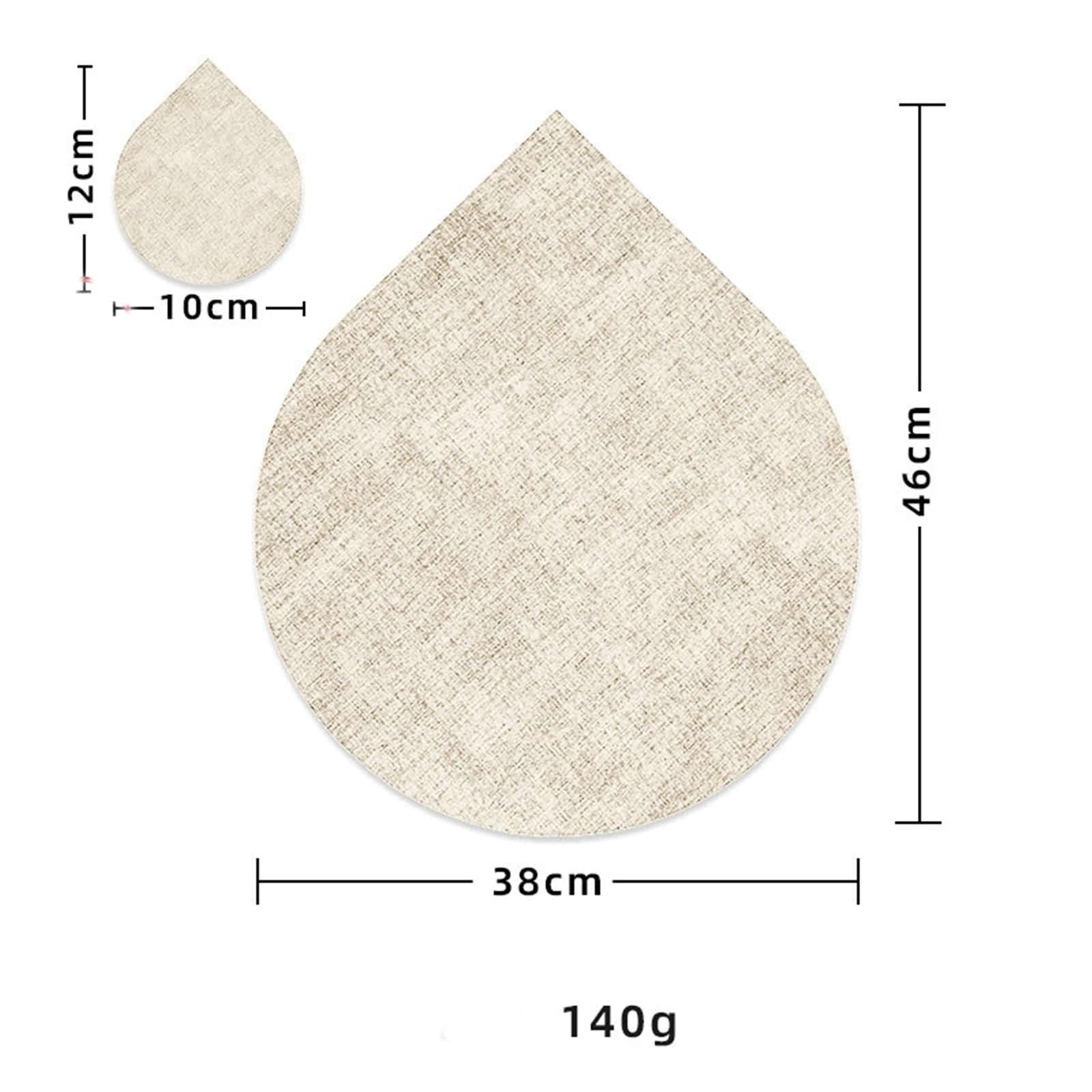 Platzdeckchen Winter 6er Set, Platzset Winter Leder 38x46cm+10x12cm Tropfenform mit Untersetzer Haferflocken