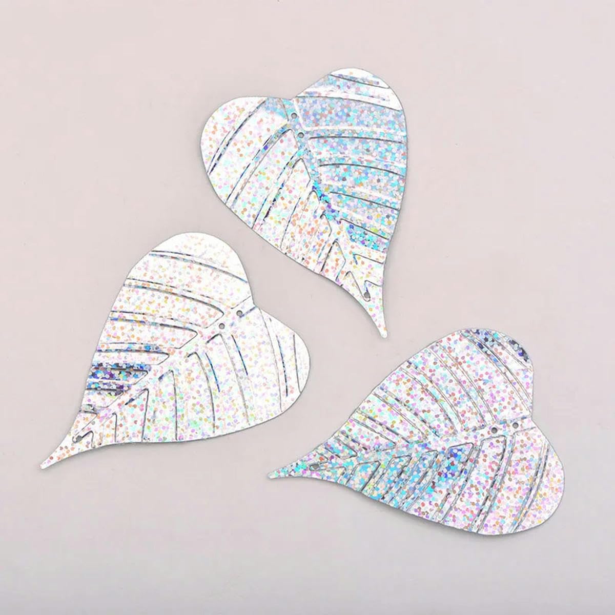 Lentejuelas sueltas, Lentejuelas Estrella 51-80mm Multicolor for Manualidades y Costura 100g(57x75mm SilverLeaf)