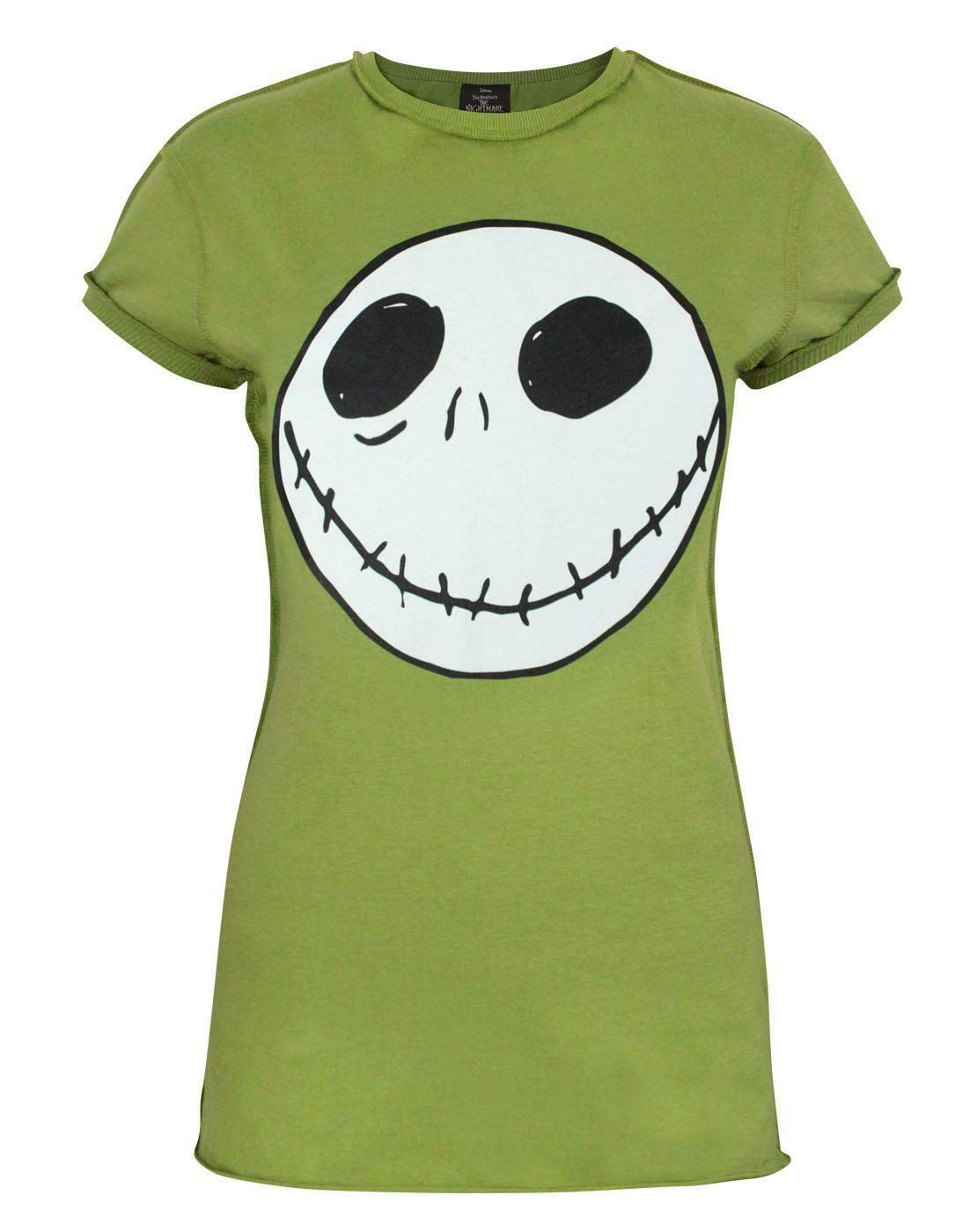 Disney Nightmare Before Christmas Jack Reverse Seam Green Women's T-Shirt