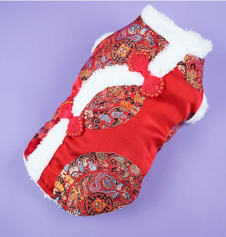 Disfraz Tang para Perro Ropa Invierno Tradicional China L miniatura 3