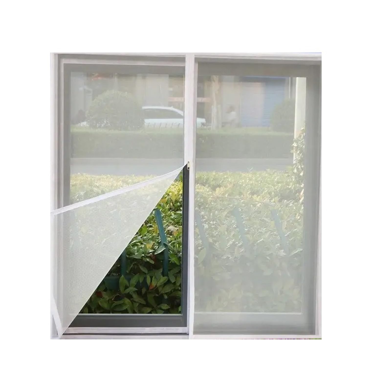 1pc Window Mosquito Proof Screen Mesh Household Door Curtain Net Zipper Style(120height,130width)