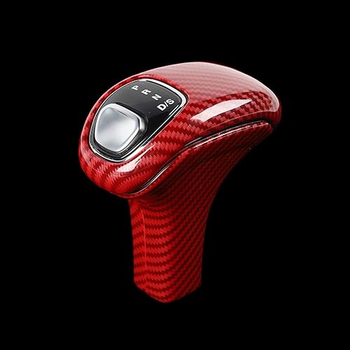 Miniatura 9 de YOCTM Paquete de 3 tapas para palanca de cambios para Jeep Grand Cherokee 2014 2015 fibra de carbono ABS negro (negro)