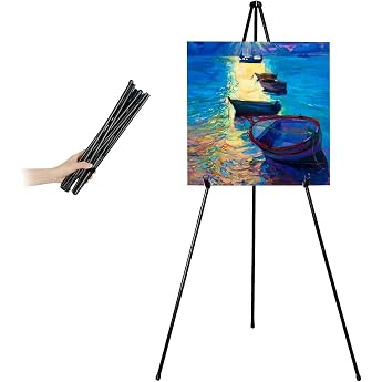 Staffelei 168cm Schwarz Metall Poster Staffelei St nder Verstellbare K nstler Boden Staffeleien Stativ Leinwand Malerei Display f r Hochzeitsschild Pr sentationen Poster Kunstdisplays
