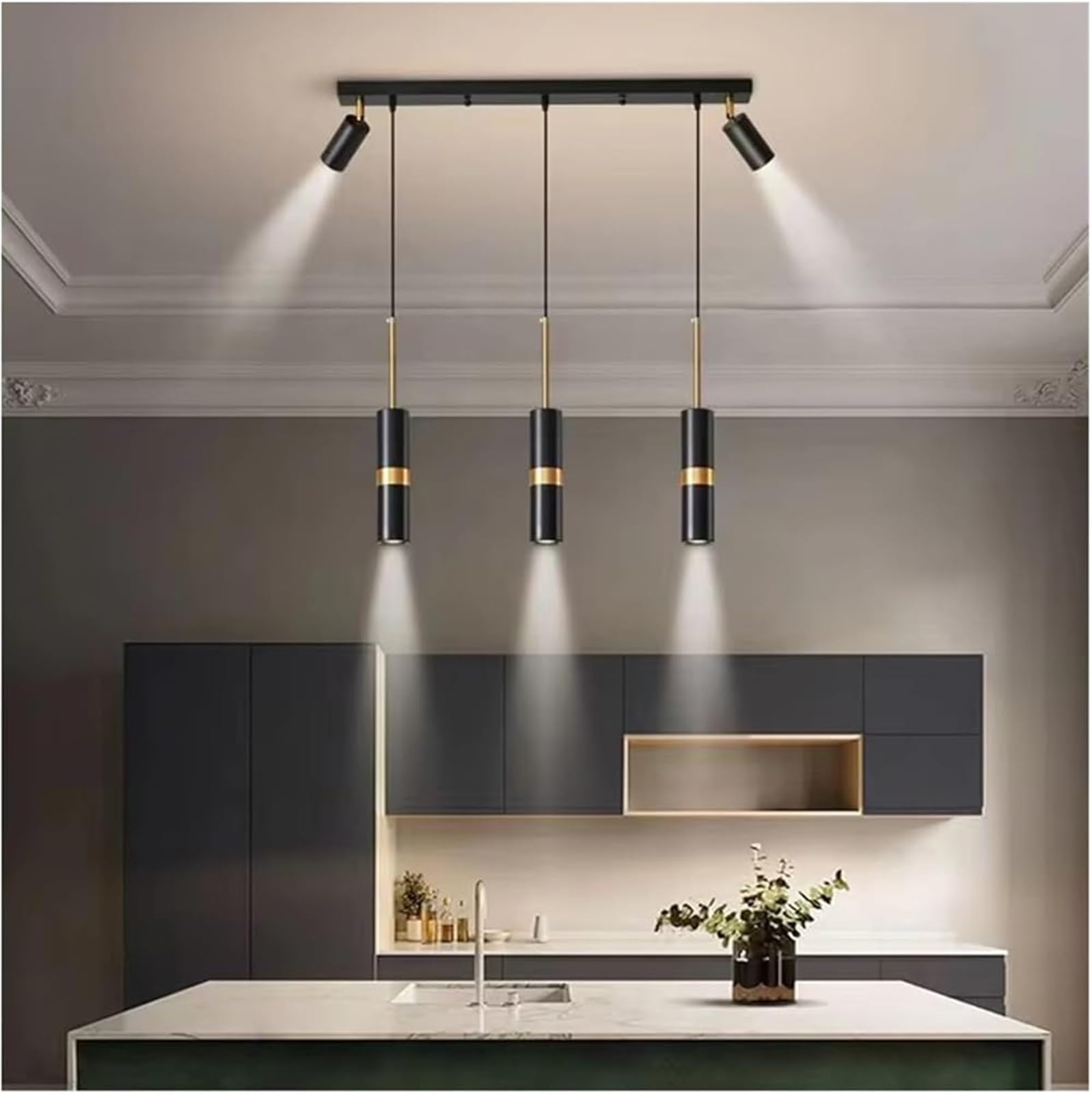 Lustre LED de salon moderne pour illuminer une grande pièce sombre