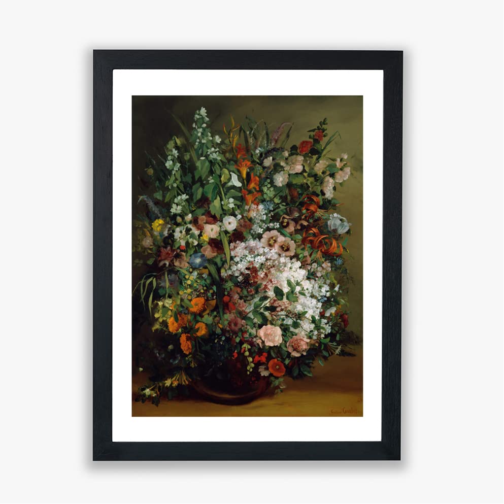 Affiche Gustave Courbet Bouquet de fleurs pour un salon élégant