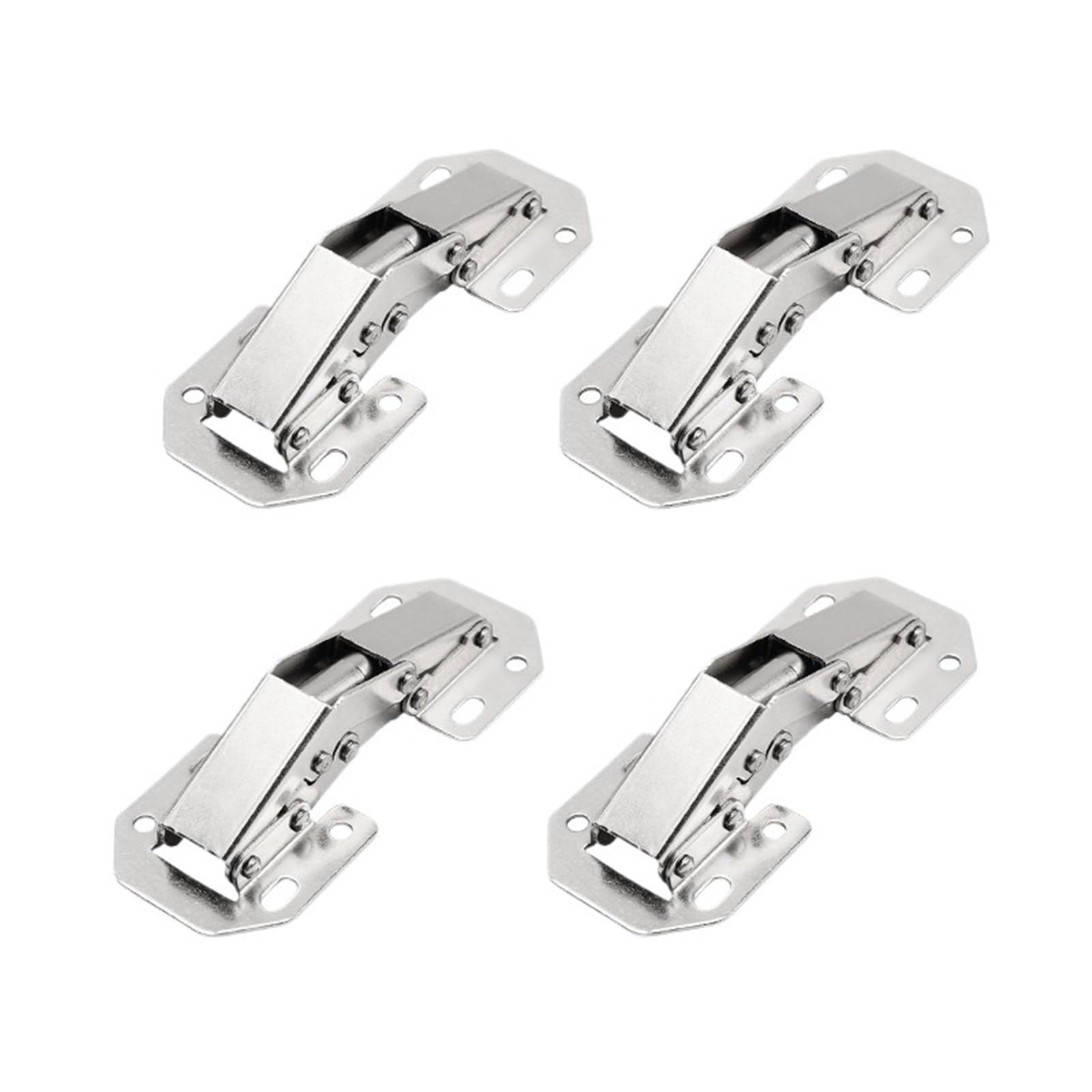 Dclbaigfsy 4Pcs 1Pcs Steel Cabinet Hinges 90 Degree No-Drilling Cupboard Hydraulic Buffer Hinge(4Pcs)