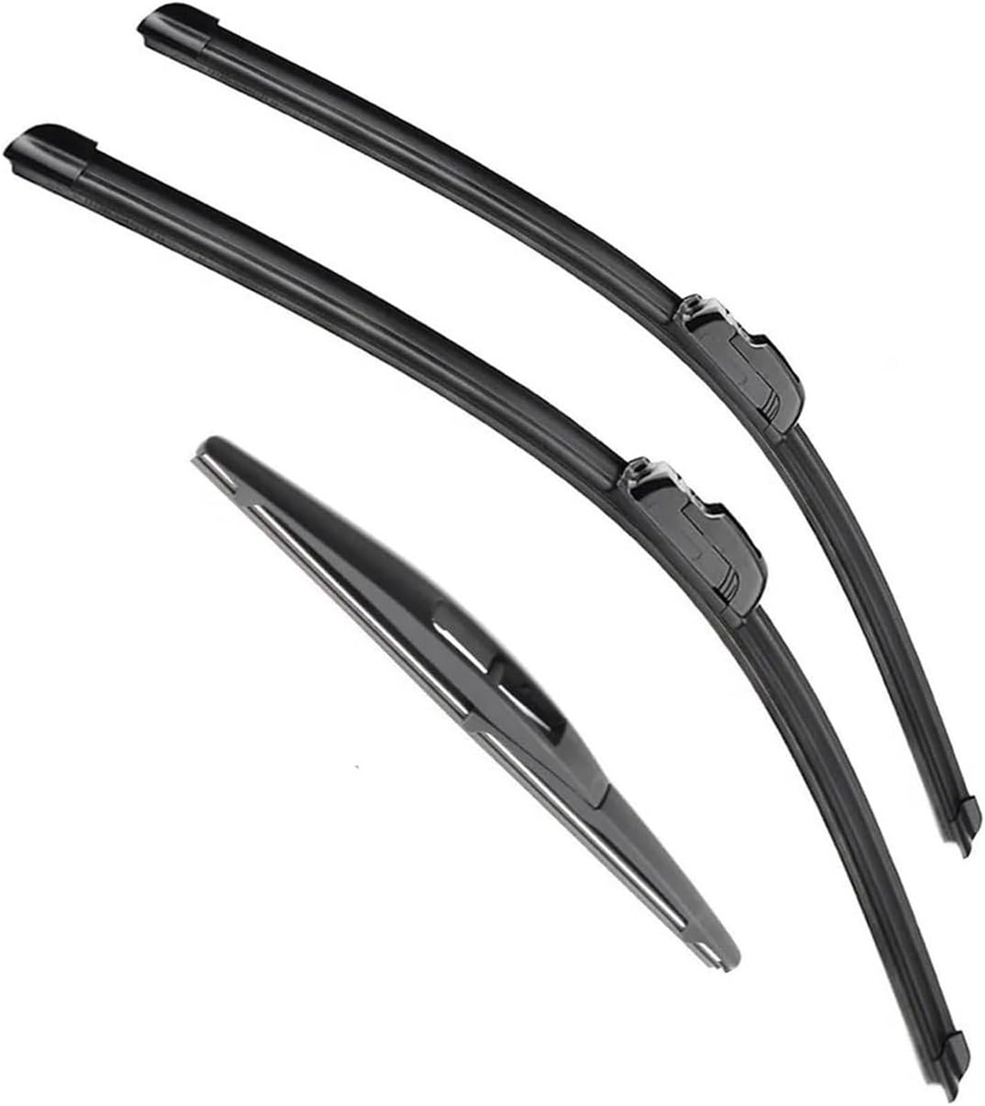 Juego de limpiaparabrisas Escobillas limpiaparabrisas delanteras y traseras con gancho en J para Nissan para Leaf MK1.