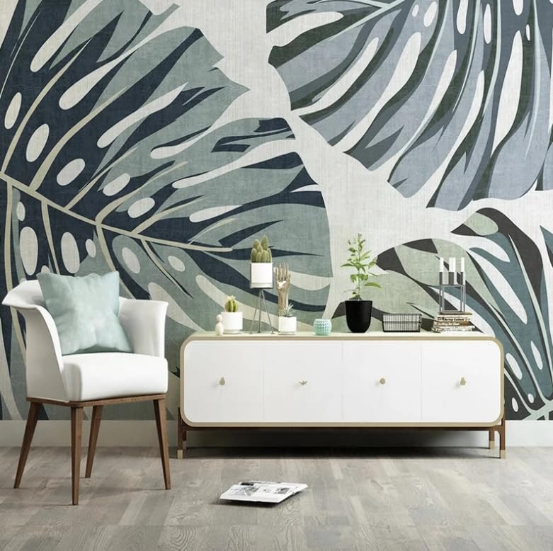 Papier peint tropical salon chambre photo murale feuilles xxl 350x256