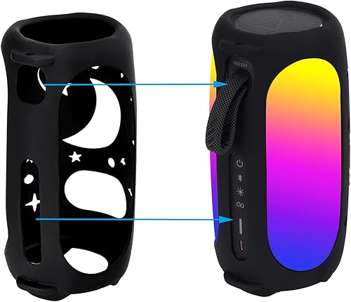 Miniatura 4 de Funda rígida y de silicona para altavoz Bluetooth portátil JBL Pulse 5 impermeable
