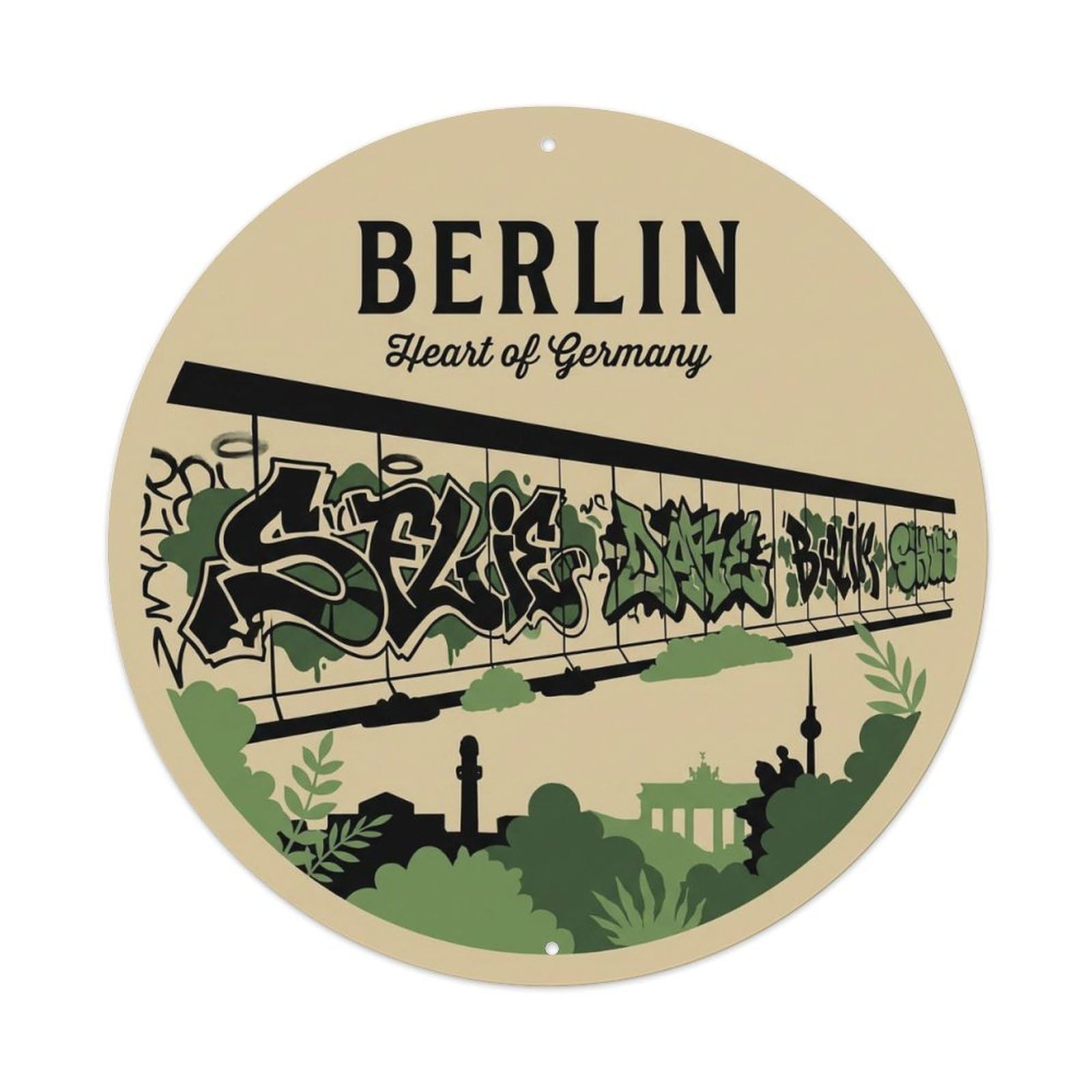 Vintage Travel Berlin Germany Street 1 Metal Tin Sign