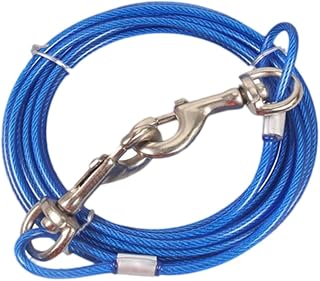 FOMIYES Stainless Steel Dog Hauling Cable, Blue, 300mm, Suitable for Large Dogs