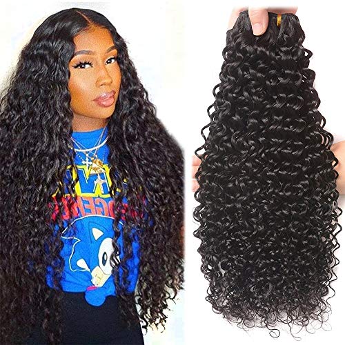10A Water Wave Hair Bundles 12 14 16 inch Brazilian Water Wave Human Hair 3 Bundles Brazilian Virgin Hair Human Hair Weave RESACA Unprocessed Wet And Wavy Bundles Natural Black Color
