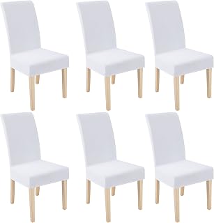 Smiry Velvet Stretch Dining Chair Covers, Parsons Chair Slipcovers Set of 6