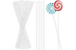 50 Pieces Acrylic Lollipop Sticks Clear Cake Pops Sticks Reusable Candy Stick for Cake Pops