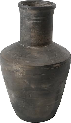 Miniatura 2 de Artissance Lily's Living - Jarrón de cerámica de cuello largo gris tierra, 15 pulgadas de alto