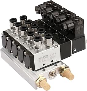 DC 12V 24V 5 Pneumatic Solenoid Valve 4V110-06 Muffler 4mm 6mm 8mm 10mm
