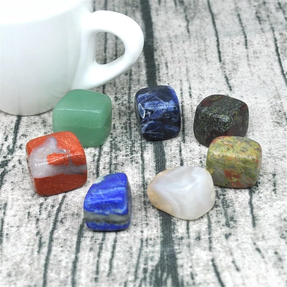 Adornos de cristal 7 unids/set piedras naturales Chakra cristales curativos tratamiento de meditación Reiki cuarzo Mineral colección de piedras preciosas bolsa de regalo hermoso cristal